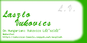 laszlo vukovics business card